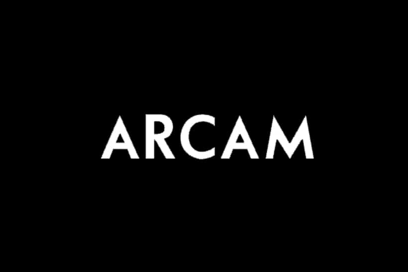 A black background featuring the word "Arcam.